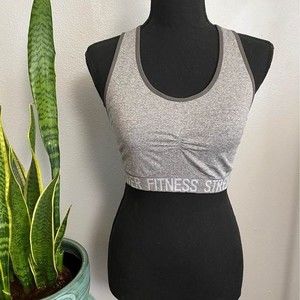 Pro-Fit Seamless Sports Bra Size Medium Light/Dark Gray